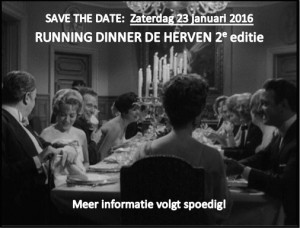 De eerste aankondiging van het Running Diner 2016.