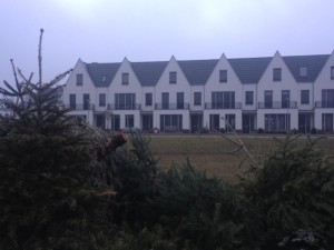Er ligt al een stapel kerstbomen op het terrein aan de Weidekruidlaan.